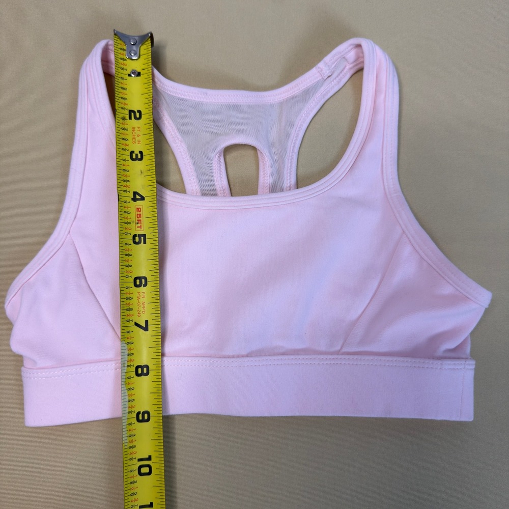 NEW‎ All in Motion Girls Sports Bra Size S 6/7 Pink Mesh Back Activewear - Picture 3 of 6